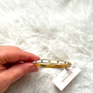 Kate Spade white bangle bracket with gold spades NWT